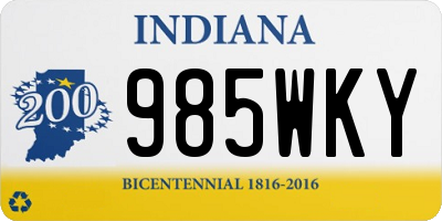 IN license plate 985WKY