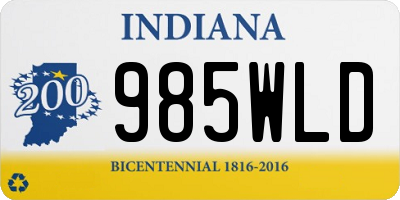 IN license plate 985WLD