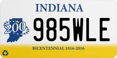 IN license plate 985WLE