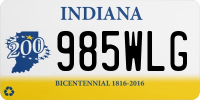 IN license plate 985WLG