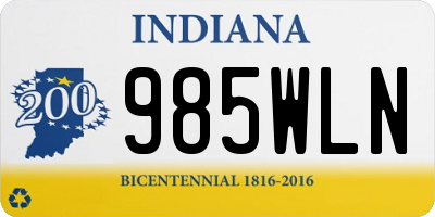 IN license plate 985WLN