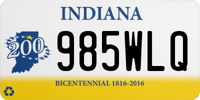 IN license plate 985WLQ