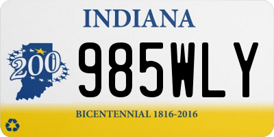 IN license plate 985WLY