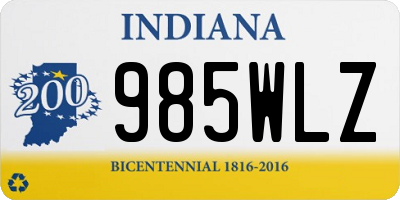 IN license plate 985WLZ