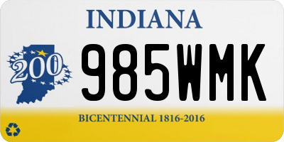 IN license plate 985WMK