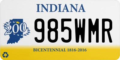 IN license plate 985WMR