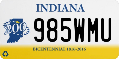 IN license plate 985WMU