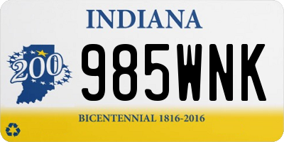 IN license plate 985WNK