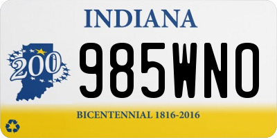 IN license plate 985WNO