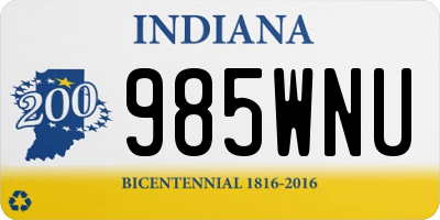 IN license plate 985WNU