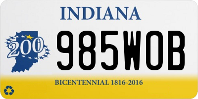 IN license plate 985WOB