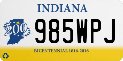 IN license plate 985WPJ