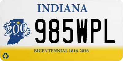 IN license plate 985WPL