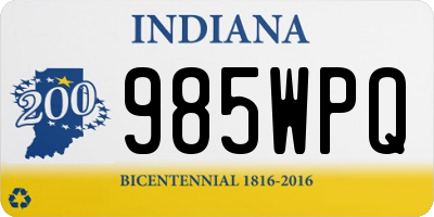 IN license plate 985WPQ