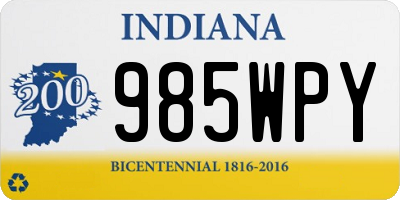 IN license plate 985WPY