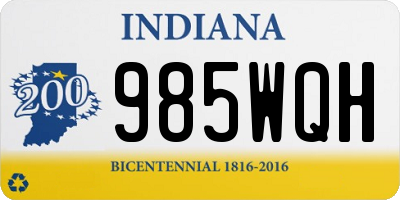 IN license plate 985WQH