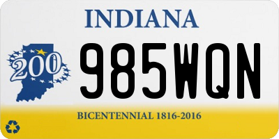 IN license plate 985WQN