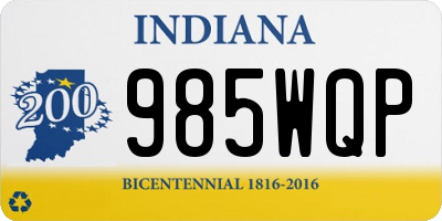 IN license plate 985WQP