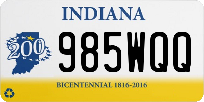 IN license plate 985WQQ