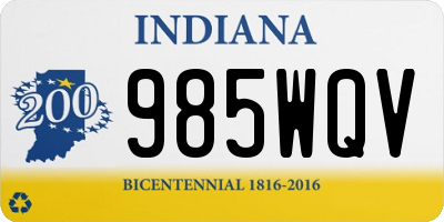 IN license plate 985WQV