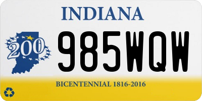 IN license plate 985WQW