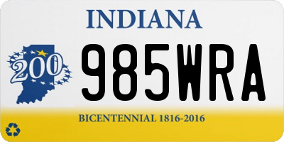IN license plate 985WRA