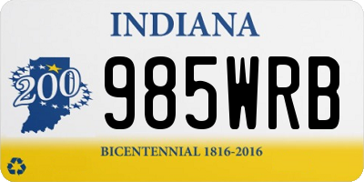 IN license plate 985WRB