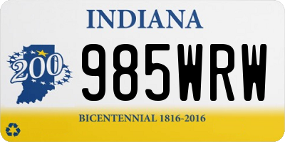 IN license plate 985WRW