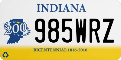 IN license plate 985WRZ