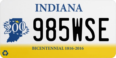 IN license plate 985WSE