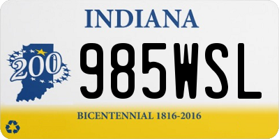 IN license plate 985WSL