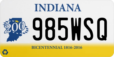IN license plate 985WSQ