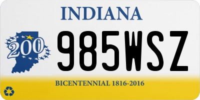 IN license plate 985WSZ