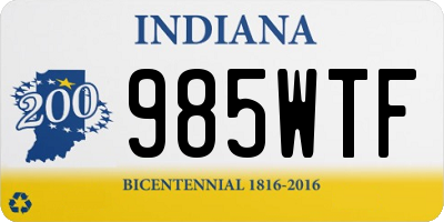 IN license plate 985WTF