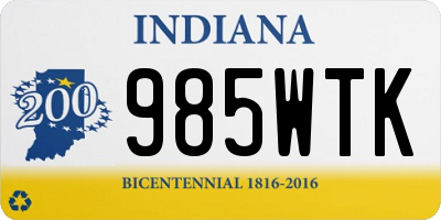 IN license plate 985WTK