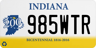 IN license plate 985WTR