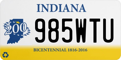 IN license plate 985WTU