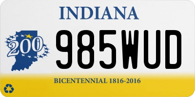 IN license plate 985WUD