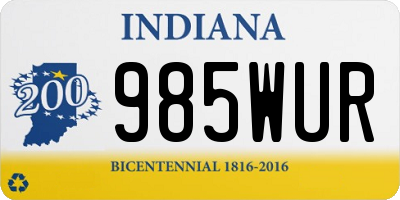 IN license plate 985WUR