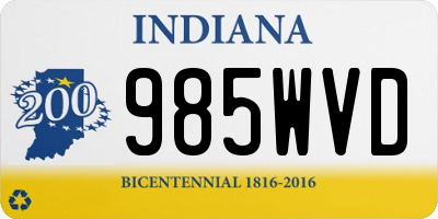 IN license plate 985WVD
