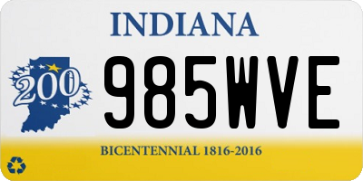 IN license plate 985WVE
