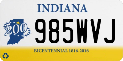 IN license plate 985WVJ