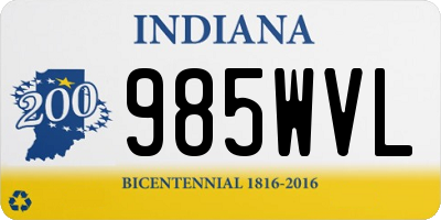 IN license plate 985WVL