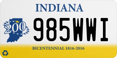IN license plate 985WWI