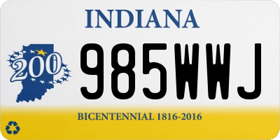 IN license plate 985WWJ