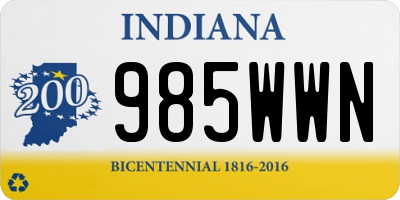 IN license plate 985WWN