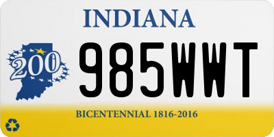 IN license plate 985WWT