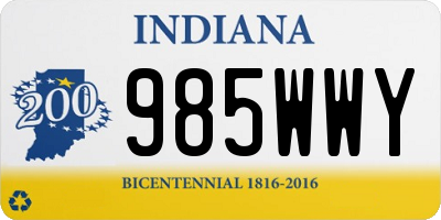 IN license plate 985WWY