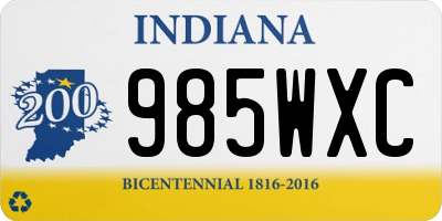 IN license plate 985WXC