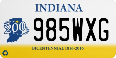 IN license plate 985WXG